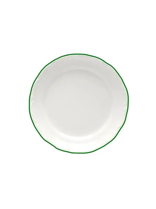 Тарелка мелкая, Porland, Maria with colored kant green, 18 см