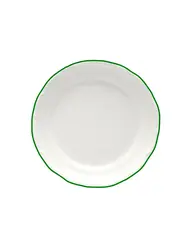 Тарелка мелкая, Porland, Maria with colored kant green, 23 см
