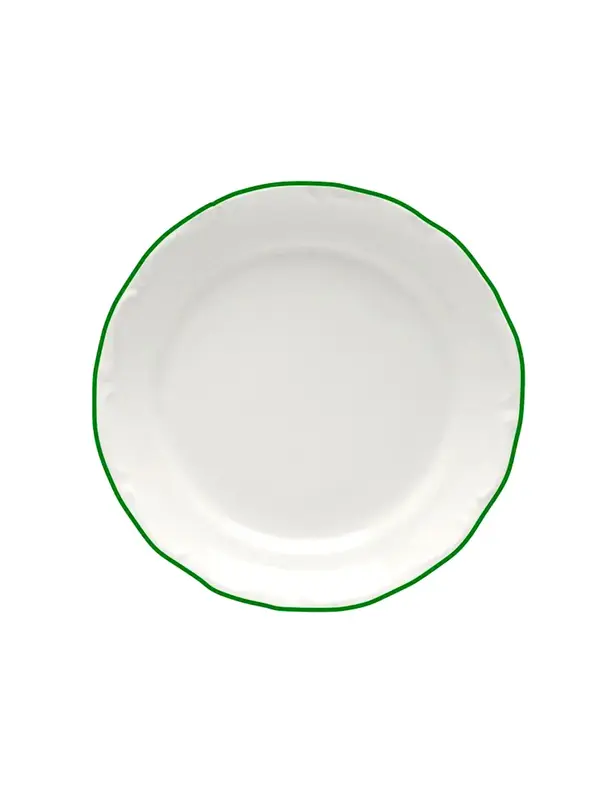 Тарелка мелкая, Porland, Maria with colored kant green, 25 см