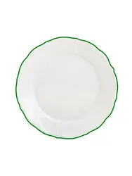 Тарелка мелкая, Porland, Maria with colored kant green, 27 см