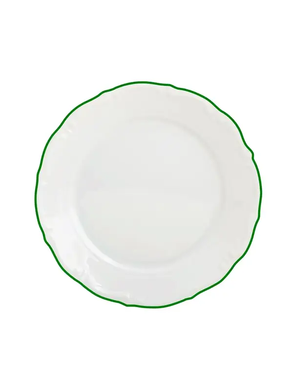 Тарелка мелкая, Porland, Maria with colored kant green, 27 см