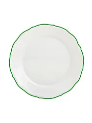 Тарелка мелкая, Porland, Maria with colored kant green, 31 см