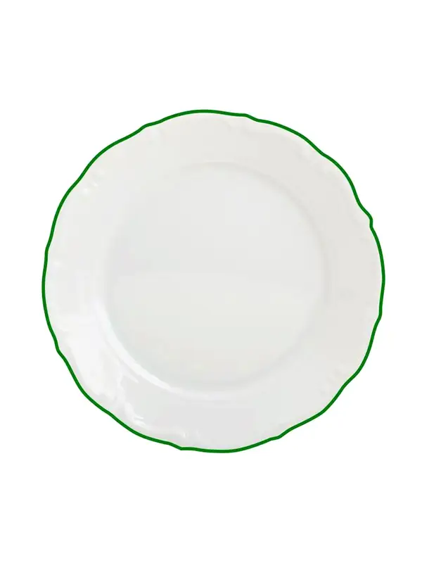Тарелка мелкая, Porland, Maria with colored kant green, 31 см