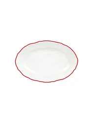 Блюдо овальное, Porland, Maria with colored kant red, 22 см