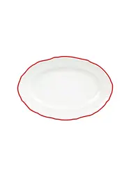 Блюдо овальное, Porland, Maria with colored kant red, 27 см