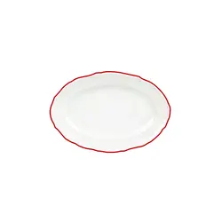 Блюдо овальное, Porland, Maria with colored kant red, 27 см
