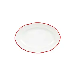 Блюдо овальное, Porland, Maria with colored kant red, 33 см