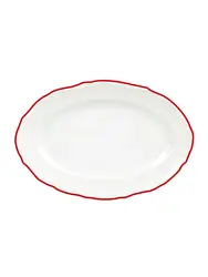 Блюдо овальное, Porland, Maria with colored kant red, 35 см