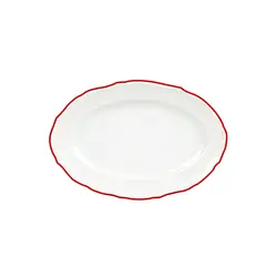 Блюдо овальное, Porland, Maria with colored kant red, 35 см