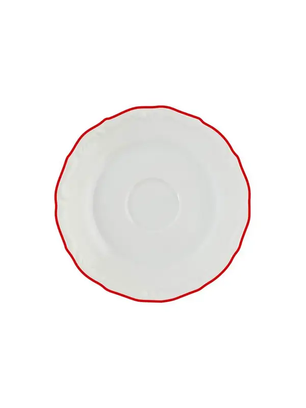 Блюдце, Porland, Maria with colored kant red, 12 см