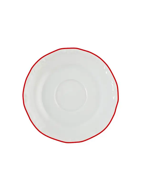 Блюдце, Porland, Maria with colored kant red, 15 см