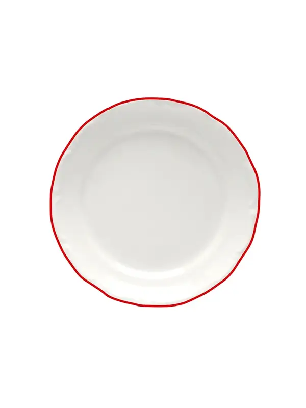 Тарелка мелкая, Porland, Maria with colored kant red, 18 см