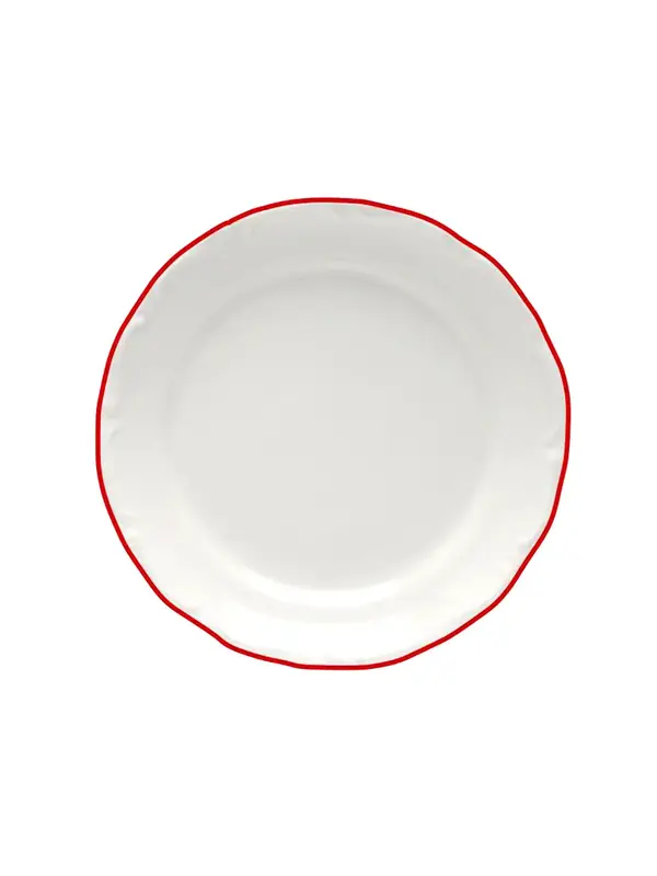 Тарелка мелкая, Porland, Maria with colored kant red, 23 см