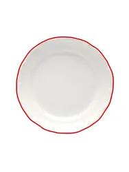 Тарелка мелкая, Porland, Maria with colored kant red, 25 см