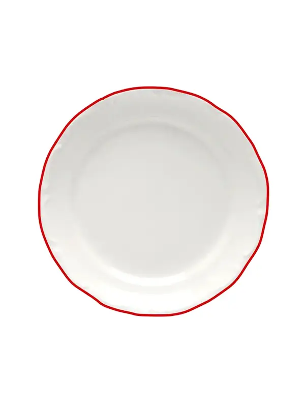 Тарелка мелкая, Porland, Maria with colored kant red, 25 см
