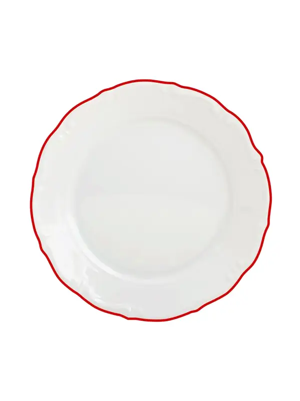 Тарелка мелкая, Porland, Maria with colored kant red, 27 см