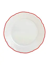 Тарелка мелкая, Porland, Maria with colored kant red, 31 см