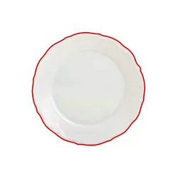 Тарелка мелкая, Porland, Maria with colored kant red, 31 см