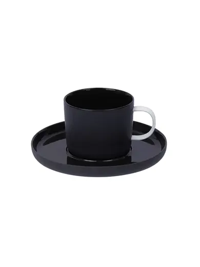 Чашка кофейная, Royal Charm, Wave, 7/6 x 9.5 x 5.7 см, 140 мл, черная