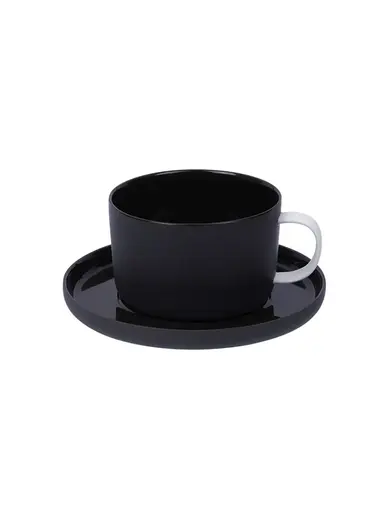 Чашка кофейная, Royal Charm, Wave, 9/8 x 11 x 5.8 см, 220 мл, черная