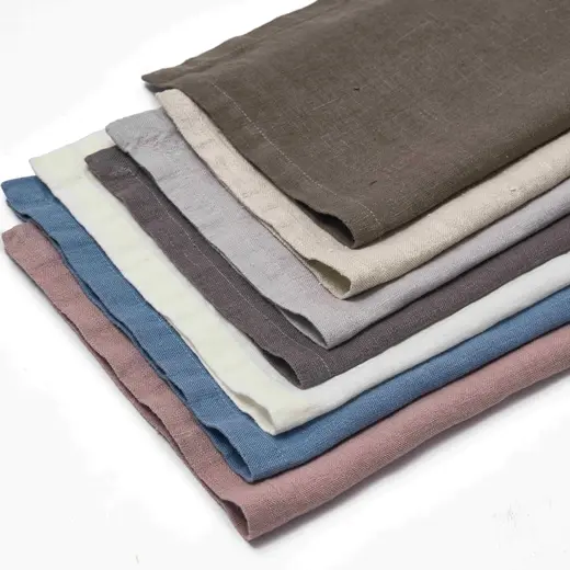 Салфетка из крэшированного льна (умягченный) теплый белый, RestoTouch Textile, 43 x 43 см