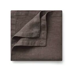 Салфетка из крэшированного льна (умягченный) темно-коричневый, RestoTouch Textile, 43 x 43 см
