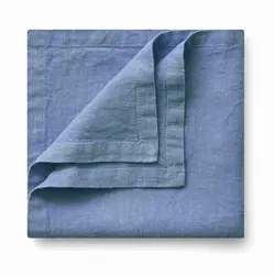 Салфетка из крэшированного льна (умягченный) небесно-голубой, RestoTouch Textile, 43 x 43 см