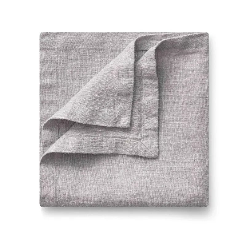 Салфетка из крэшированного льна (умягченный) светло-серый, RestoTouch Textile, 43 x 43 см