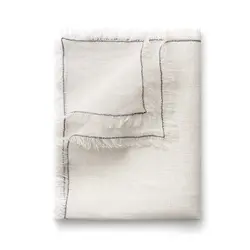 Салфетка из мешковины с бахромой и декоративным швом серый, RestoTouch Textile, 30 x 45 см