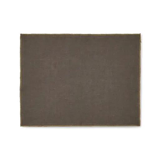 Салфетка из умягченного льна с обработанным краем коричневый, RestoTouch Textile, 30 x 45 см