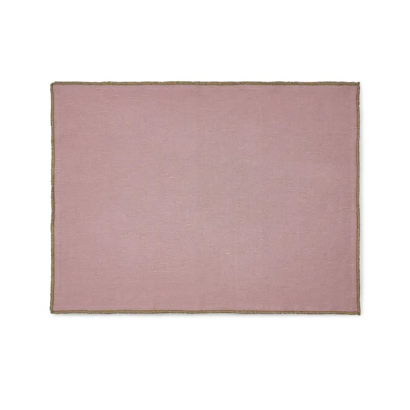Плейсмат из умягченного льна пудро-розовый, RestoTouch Textile, 30 x 45 см
