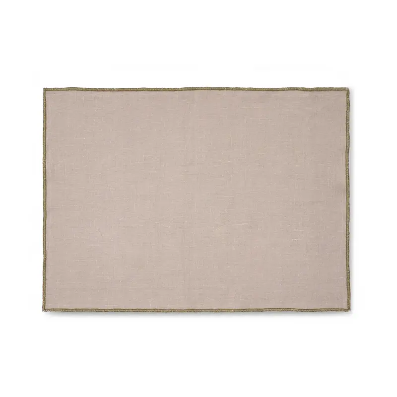 Плейсмат из умягченного льна слоновая кость, RestoTouch Textile, 30 x 45 см