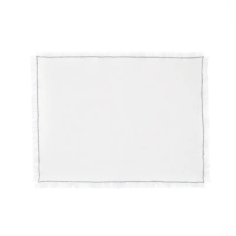 Плейсмат с бахромой и декоративным синим швом, RestoTouch Textile, 30 x 45 см