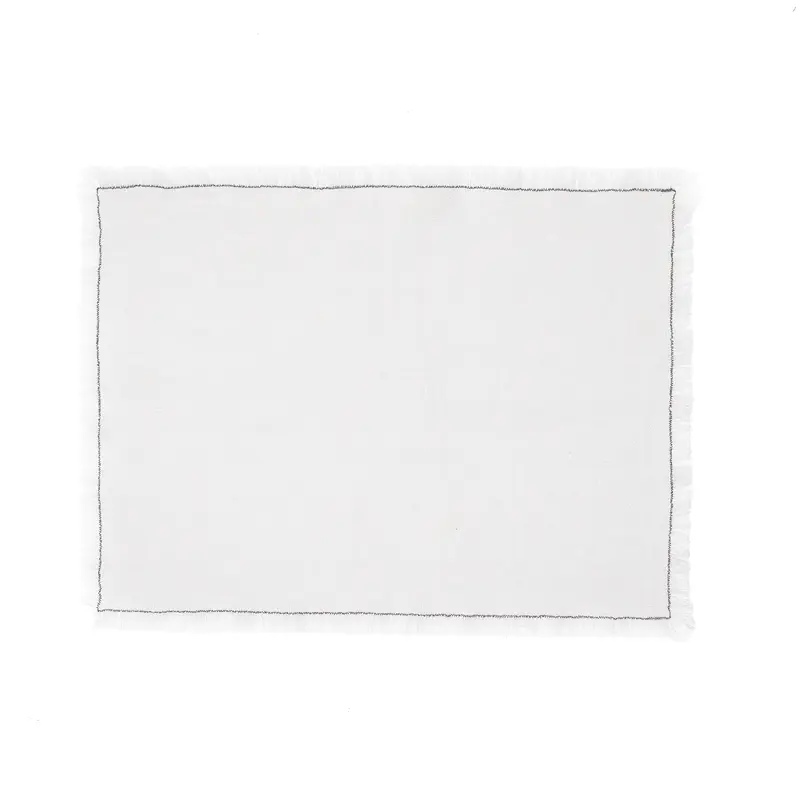 Плейсмат с бахромой и декоративным серым швом, RestoTouch Textile, 30 x 45 см