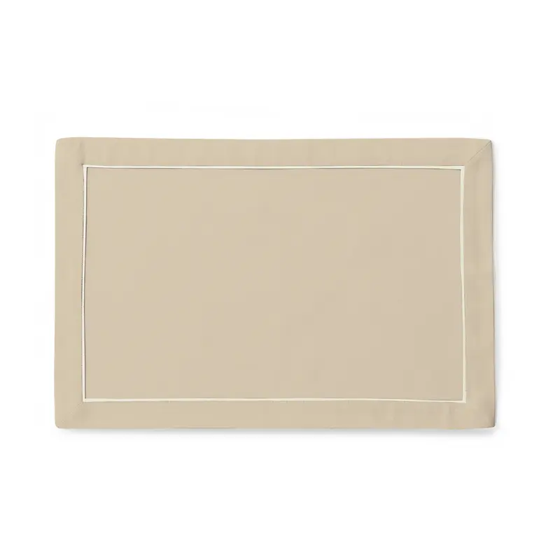 Плейсмат бежевый хлопковый с белым кантом, RestoTouch Textile, 30 x 45 см
