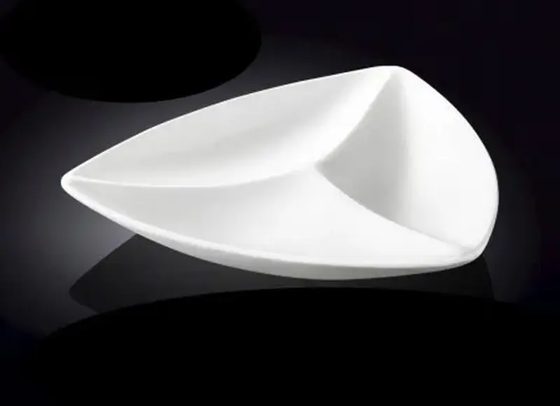 Менажница 3-х секц., треугольная, Wilmax, 290*290 мм h=45 мм