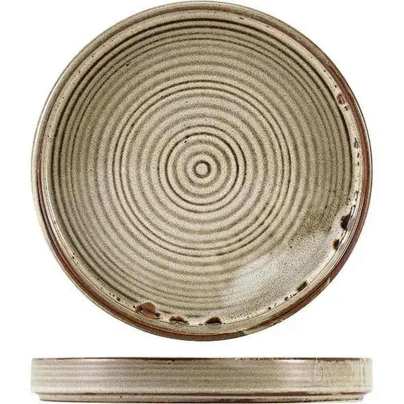 Тарелка для презентаций, Genware, Terra Grey, 21 см