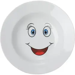 Тарелка глубокая, Добрушский фарфоровый завод, Улыбайся, 20 см, 230 мл