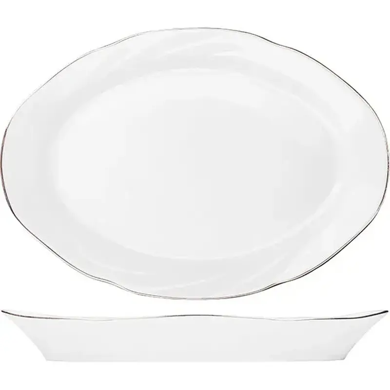 Блюдо, Добрушский фарфоровый завод, Голубка, 33 х 23.5 см, 350 мл