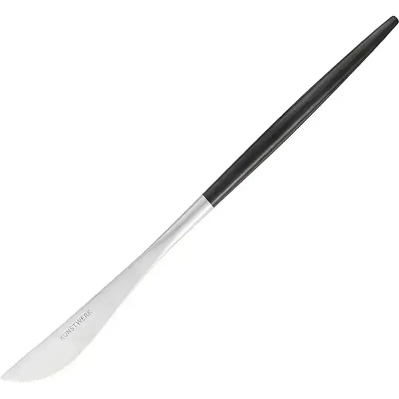 Нож столовый, Kunstwerk, Stil Black Silver Matte, 22.3 х 1.5 см