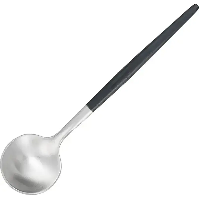 Ложка чайная, Kunstwerk, Stil Black Silver Matte, 13 х 3 см