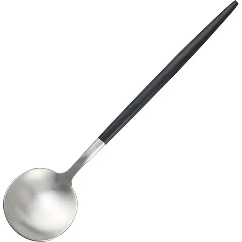 Ложка столовая, Kunstwerk, Stil Black Silver Matte, 21.5 х 4.8 см