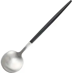 Ложка столовая, Kunstwerk, Stil Black Silver Matte, 21.5 х 4.8 см