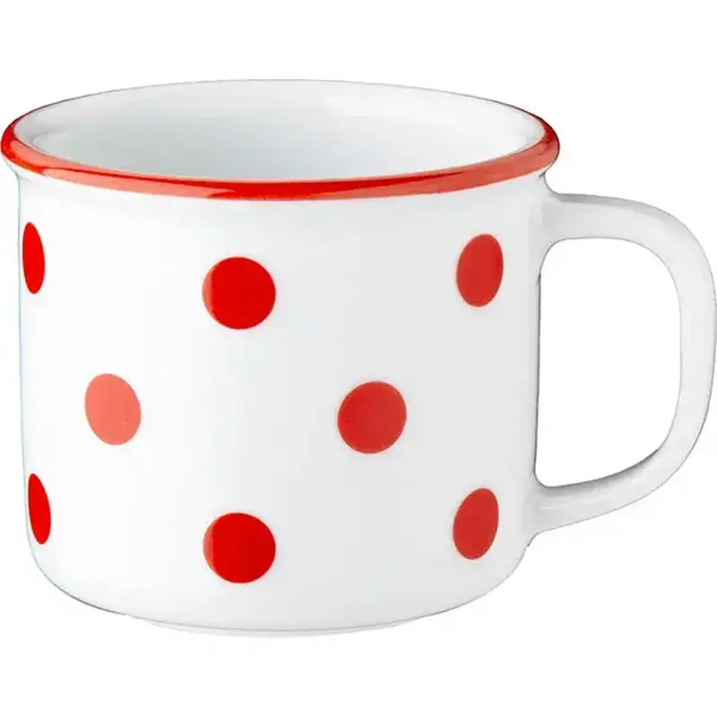 Кружка, G. Benedikt Karlovy Vary, Retro Rote Punkte, 180 мл