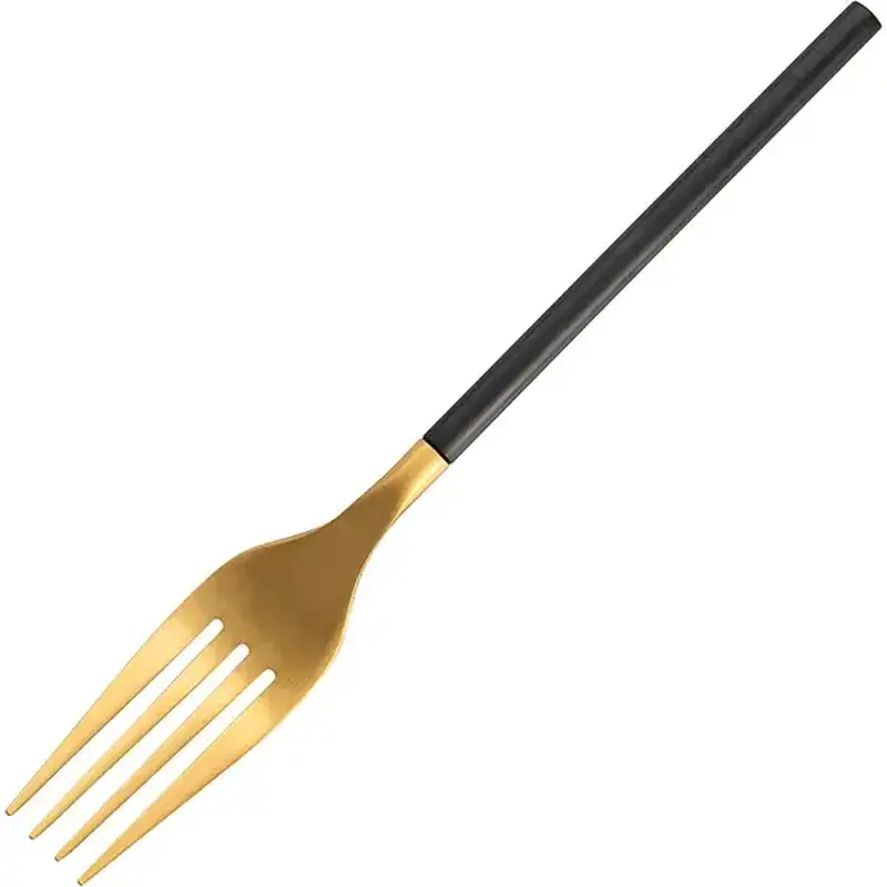 Вилка столовая, Kunstwerk, District Black Gold Matte, 20 х 2.6 см