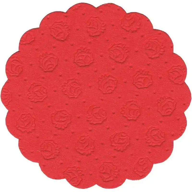 Настольные подкладки, красный цвет, Papstar, 9 см
