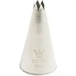 Насадка кондитерская «Открытая звезда», 6 зубцов, Martellato, 2.5 х 4.5 см, 0.6 см