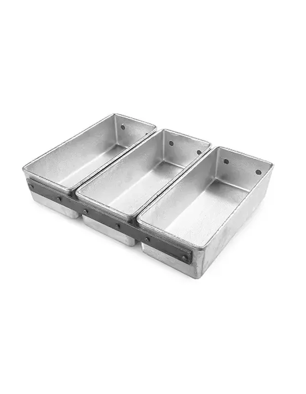 Форма для выпечки хлеба 3-х секционная, 20.5 x 9.2 х 6 см