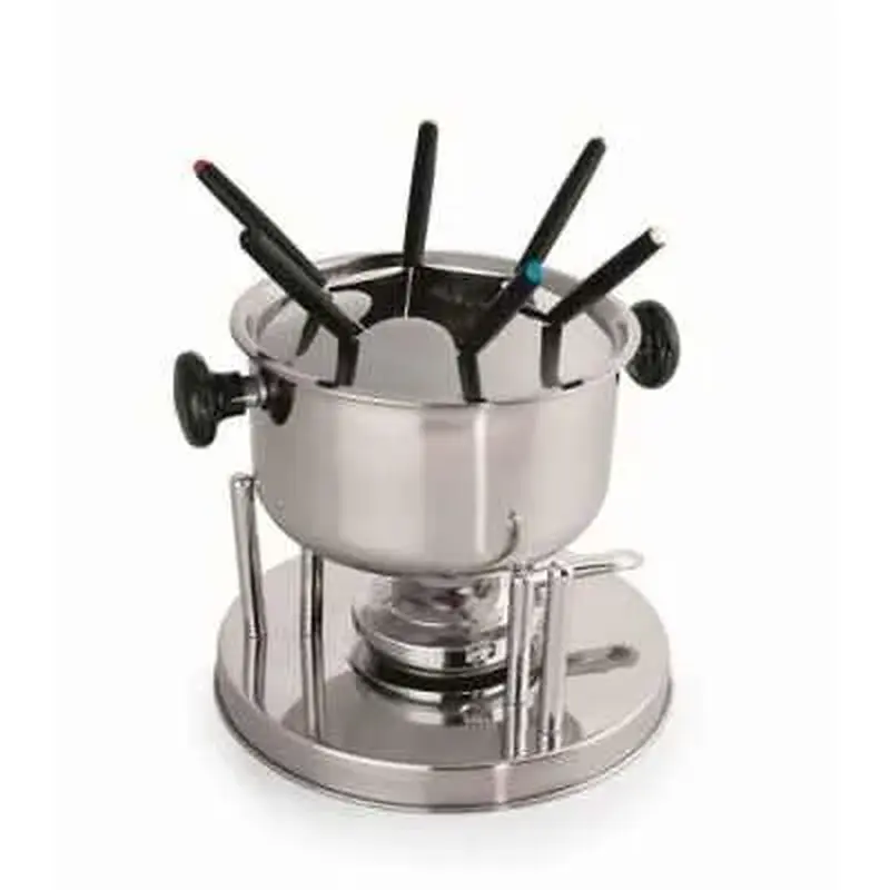 1473000 Емкость для нагревания продуктов"Фондю" и шесть вилок, 18х12см., 2л., нерж.сталь