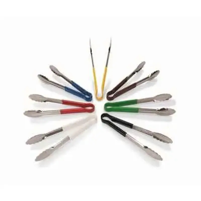 1549244 Щипцы универсальные, L=23см., нерж.сталь,ручка- пластик,цвет коричневый